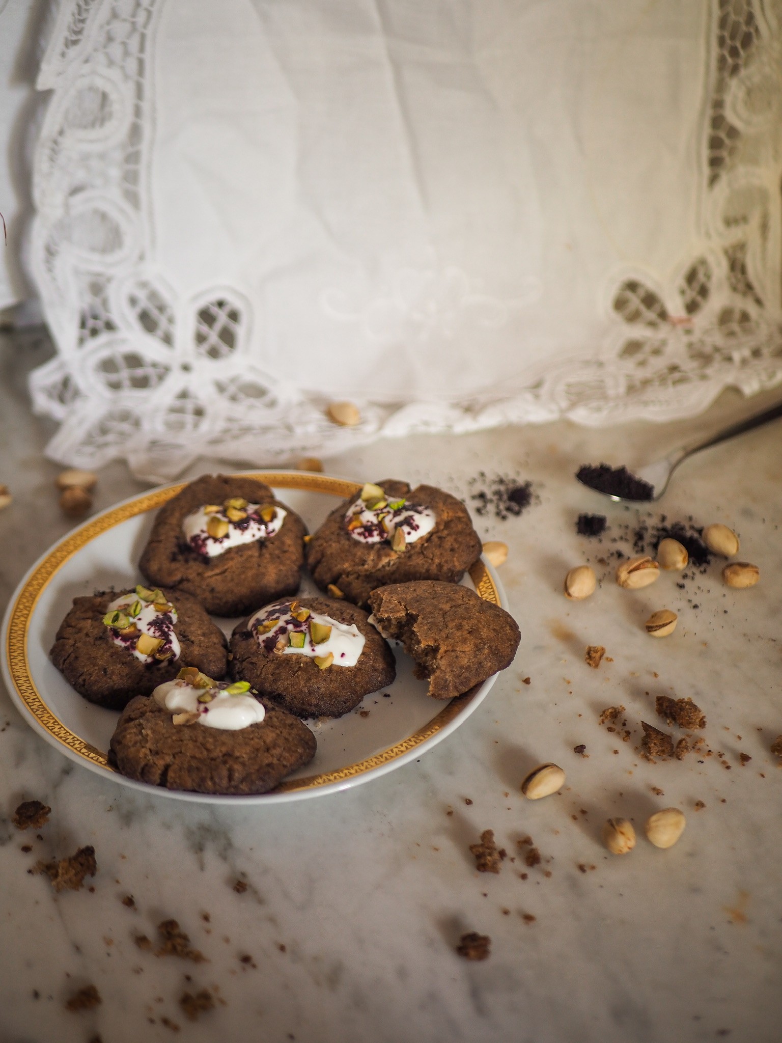 Cookies à l’açaí et pistache