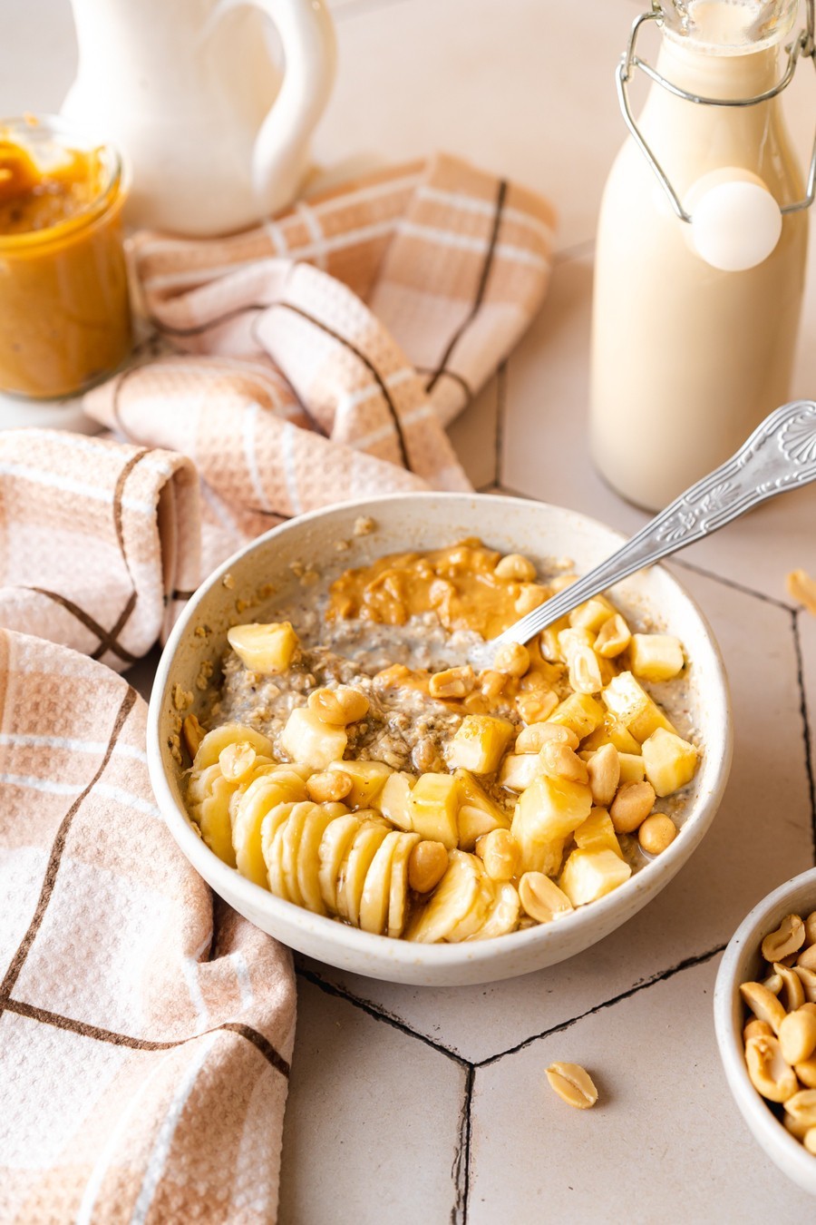 Porridge à la Banane et au Beurre de Cacahuète