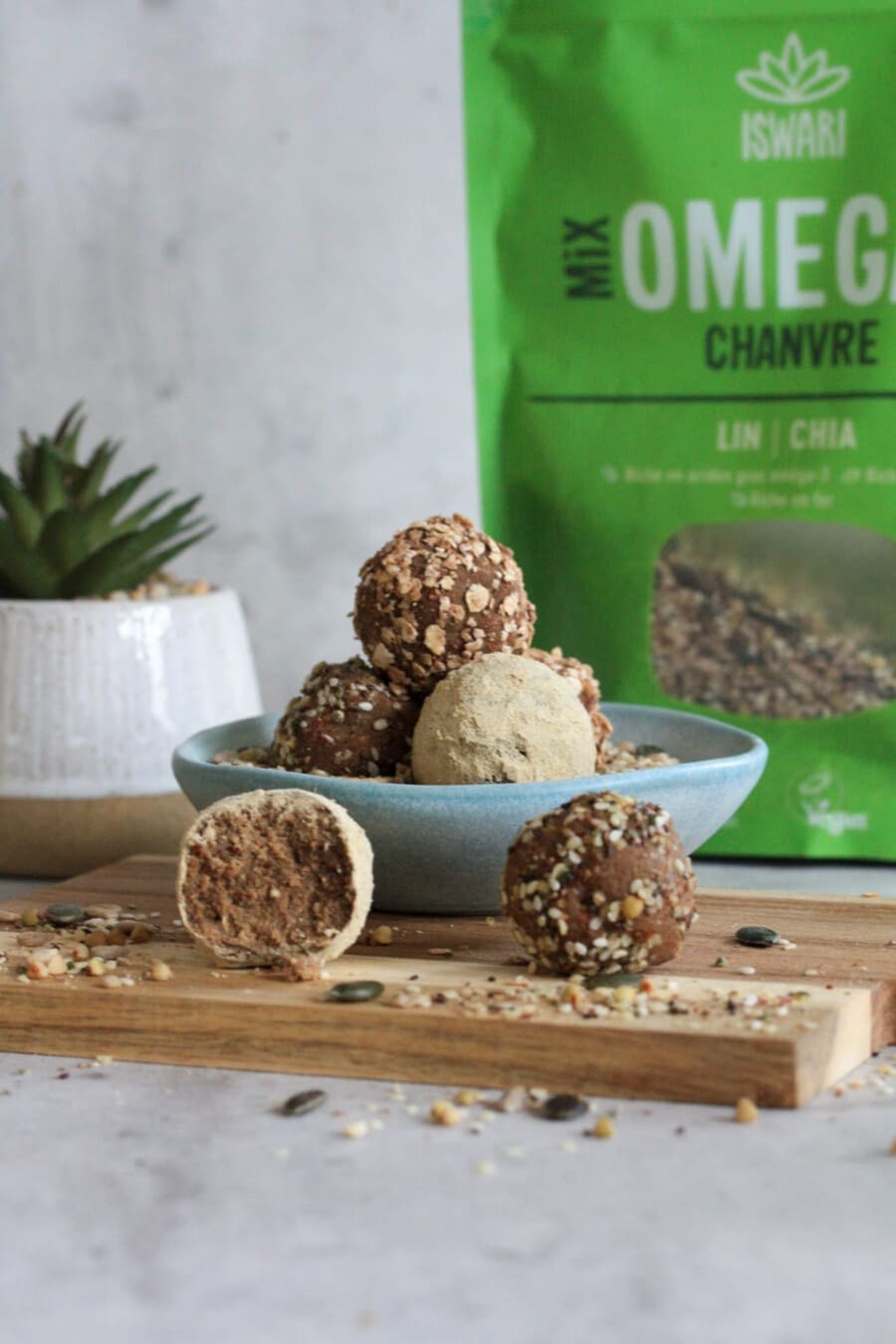 Trufas Energéticas de Proteínas y Omega 3