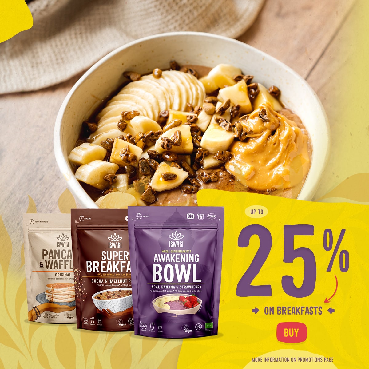 Up to 25% OFF on all breakfasts